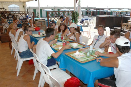 Hostess e Stewarts momenti di pausa